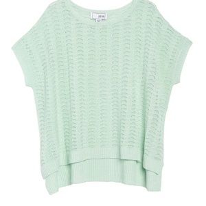 Joan Vass Mint Knit Blouse One Size